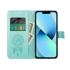 OEM MEZZO könyvtok Samsung Galaxy S24 FE - álomfogó zöld tok és táska