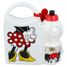 OEM Minnie egér - uzsonnás doboz és vízpalack 400 ml készlet babaétkészlet