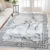 OEM Modern szőnyeg Cleopatra 8563 (White-Grey) 160x230cm Szürke