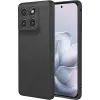 OEM Motorola Edge 70 Fusion 5G szilikon tok, hátlaptok, telefon tok, velúr belsővel, matt, fekete, Silicon