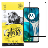 OEM Motorola G52 / G71s / G72 / G82 üvegfólia, tempered glass, előlapi, 9D, edzett, hajlított, fekete kerettel