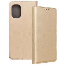 OEM Motorola Moto G55 5G könyvtok, fliptok, telefon tok, mágneszáras, bankkártyatartós, arany tok és táska