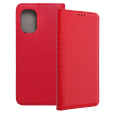 OEM Motorola Moto G55 5G könyvtok, fliptok, telefon tok, mágneszáras, bankkártyatartós, piros tok és táska