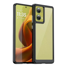 OEM Motorola Moto G85 5G GIGAPACK Szilikon telefonvédő ütésállóság, átlátszó hátlap, FEKETE tok és táska