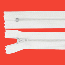 OEM Nem levehető spirális cipzár, hossza 20 cm Fehér rövidáru