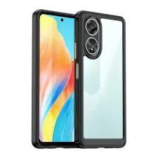 OEM Oppo A58 4G GIGAPACK Szilikon telefonvédő ütésállóság, átlátszó hátlap, FEKETE tok és táska