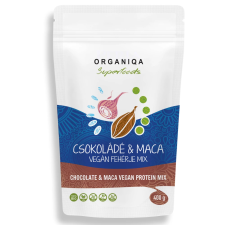 OEM Organiqa bio csokoládé-maca vegán fehérje 400 g vitamin és táplálékkiegészítő
