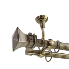 OEM Parga 25/19 dupla galéria mennyezeti rögzítéssel - antik arany - 320 cm karnis, függönyrúd