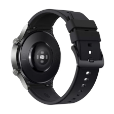 OEM Pótszíj (univerzális. 22mm. szilikon. fekete csat) FEKETE okosóra kellék