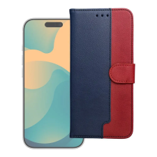OEM Samsung A27 Split Book flip tok sötétkék és piros tok és táska