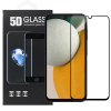 OEM Samsung Galaxy A15 4G / A15 5G üvegfólia, tempered glass, előlapi, 5D, edzett, hajlított, fekete kerettel