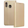 OEM Samsung Galaxy A20e könyvtok, fliptok, telefon tok, bankkártyatartós, mágneszáras, arany, Smart Case book