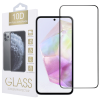 OEM Samsung Galaxy A55 5G / A35 5G üvegfólia, tempered glass, előlapi, 10D, edzett, hajlított, fekete kerettel