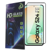 OEM Samsung Galaxy S24 FE 5G üvegfólia, tempered glass, előlapi, 9D, edzett, hajlított, fekete kerettel (újjlenyomat olvasóval működik)
