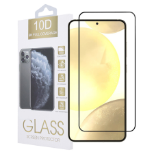 OEM Samsung Galaxy S25 5G üvegfólia, tempered glass, előlapi, 10D, edzett, hajlított, fekete kerettel mobiltelefon kellék