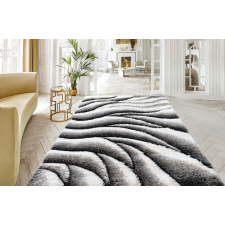 OEM Shaggy szőnyeg California 3D 503 (Grey White) 200x280cm Szürke lakástextília