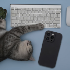 OEM SILICONE 2mm MagSafe-kompatibilis tok iPhone 16 Pro Max - fekete tok és táska