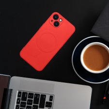 OEM SILICONE MAG COVER MagSafe-kompatibilis tok iPhone 16 Plus - piros tok és táska