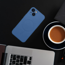 OEM SILICONE MAG COVER MagSafe-kompatibilis tok Samsung Galaxy A55 5G - kék tok és táska
