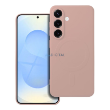 OEM SILICONE MAG COVER MagSafe-kompatibilis tok Samsung Galaxy S25 Edge - rózsaszín tok és táska