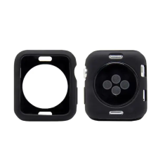 OEM Simple Apple Watch szilikon tok 41mm fekete okosóra kellék