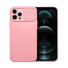 OEM Slide Apple iPhone 12 Pro Max kameravédős szilikon tok rózsaszín tok és táska