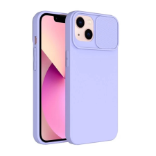 OEM Slide Apple iPhone 13 Pro Max kameravédős szilikon tok levendula tok és táska