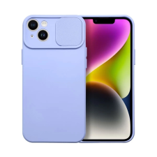 OEM Slide Apple iPhone 14 Plus kameravédős szilikon tok levendula tok és táska