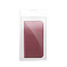 OEM SMART MAGNETO könyvtok Motorola Moto G75 - bordó tok és táska