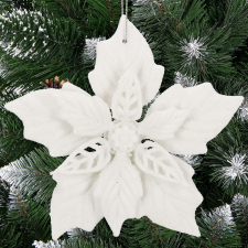 OEM Springos virág dekoráció - fehér karácsonyi dekoráció