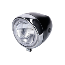 OEM Standard Fényszóró kerek 130mm fekete veterán járművekhez, Puch egyéb motorkerékpár alkatrész