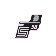 OEM Standard Írás S50 B fólia / matrica ezüst Simson S50-hez motorkerékpár idom
