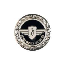 OEM Standard Matrica embléma D=64mm kerek ezüst fényes alumíniumból Zündapphoz egyéb motorkerékpár alkatrész