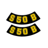 OEM Standard S50 B fólia / matrica fekete-sárga 2 darab Simson S50-hez