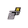 OEM Standard S51 N fólia / matrica sárga Simson S51-hez