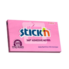 OEM StickN 360° 76x127mm jegyzettömb - Pink (100 lap / tömb) (21558) jegyzettömb