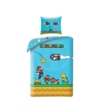 OEM Super Mario Ugró Super Mario kétrészes ágyneműhuzat garnitúra (140x200cm) (532BL) lakástextília