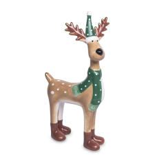 OEM Szarvas figura álló 22x11x5cm karácsonyi dekoráció