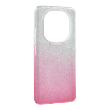OEM Szilikon telefonvédő (műanyag belső. csillogó hátlap) ÁTLÁTSZÓ/RÓZSASZÍN tok és táska
