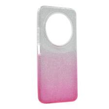 OEM Szilikon telefonvédő (műanyag belső. csillogó hátlap) ÁTLÁTSZÓ/RÓZSASZÍN tok és táska