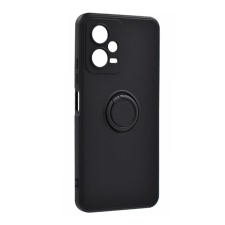 OEM Szilikon telefonvédő (tartógyűrű. mikrofiber plüss belső. mágneses. kameravédő) FEKETE tok és táska