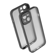 OEM Szilikon telefonvédő (ütésállóság. akril hátlap. kameravédő) FEKETE tok és táska