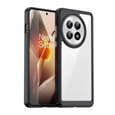 OEM Szilikon telefonvédő (ütésállóság. átlátszó hátlap) FEKETE tok és táska