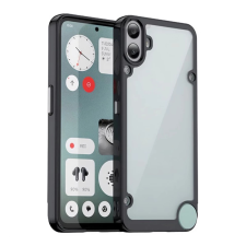 OEM Szilikon telefonvédő (ütésállóság. átlátszó hátlap) FEKETE tok és táska