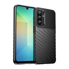 OEM Szilikon telefonvédő (ütésállóság. csíkos. dombor minta) FEKETE tok és táska