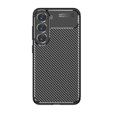 OEM Szilikon telefonvédő (ütésállóság. légpárnás sarok. karbon minta) FEKETE tok és táska