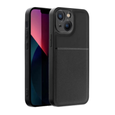 OEM Szilikon telefonvédő (ütésállóság. mágneses. bőr hatású hátlap. csíkos) FEKETE tok és táska