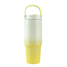 OEM Színátmenetes thumbler, utazópohár 820 ml - Fehér/sárga termosz
