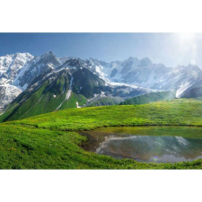 OEM Tablou vászon Green Mountain lejtők és hófödte csúcsok, 80x50cm, tabloucanvas328 grafika, keretezett kép