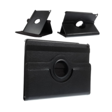OEM Tok álló. bőr hatású (FLIP. asztali tartó. 360°) FEKETE tok és táska